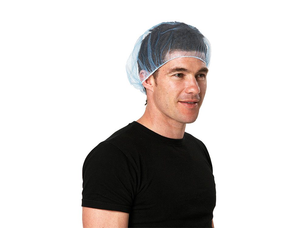 Disposable Blue Hair Nets - Pack of 100 - wide 9