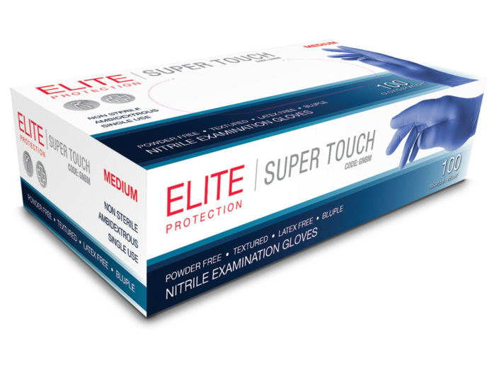 Fine Touch Blue Nitrile Glove Powder Free