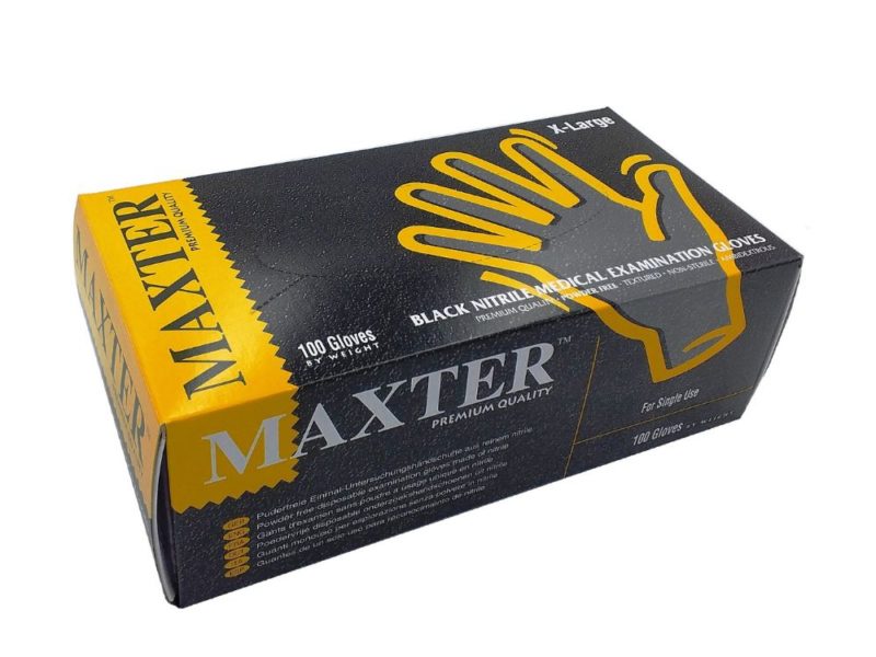 Fine Touch Disposables nitrile powder free black gloves